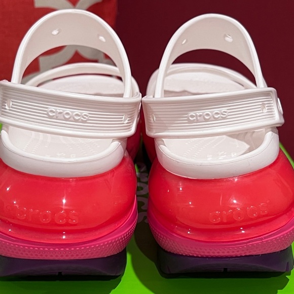 Crocs Mega Crush Sandals White / Multicolor - Womens 9 - Picture 7 of 11